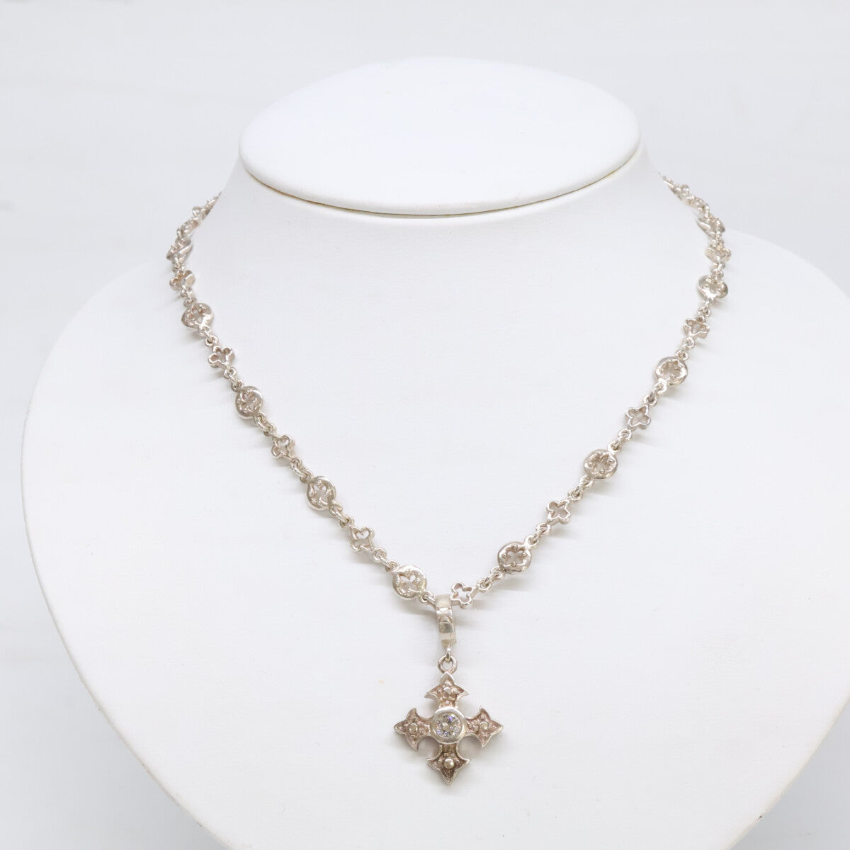 LoreeRodkin ローリーロドキン 925 LARGE FANCY CROSS ファンシー クロス ペンダント・MIXED GOTHIC LINK CHAIN ゴシック リンク チェーン ネックレス