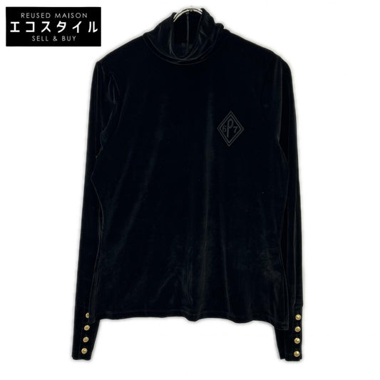 POLO RALPH LAUREN Black Velvet Turtleneck Sweater Tops
