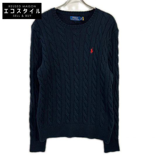 POLO RALPH LAUREN ポロ ラルフローレン ネイビー ケーブル コットン セーター トップス