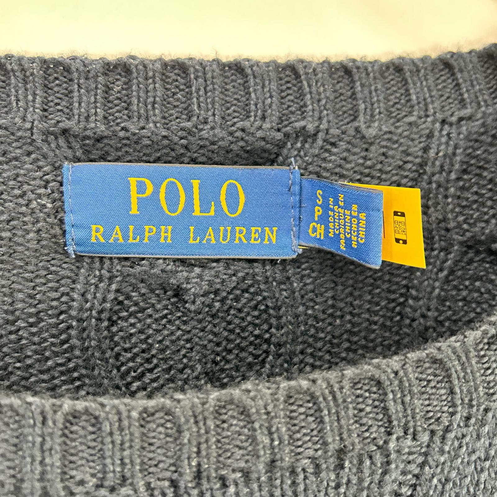 POLO RALPH LAUREN ポロ ラルフローレン ネイビー ケーブル コットン セーター トップス