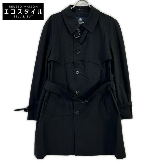 Aquascutum アクアスキュータム ブラック ベルト付き コート コート