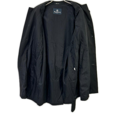 Aquascutum アクアスキュータム ブラック ベルト付き コート コート