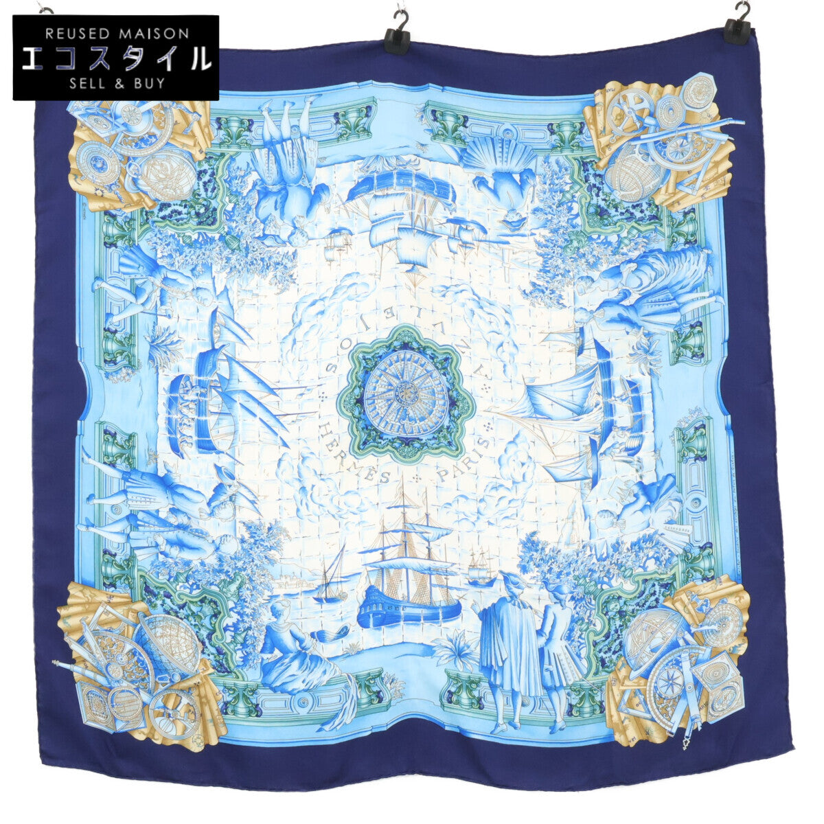 HERMES エルメス AZVLEJOS シルク カレ90 スカーフ