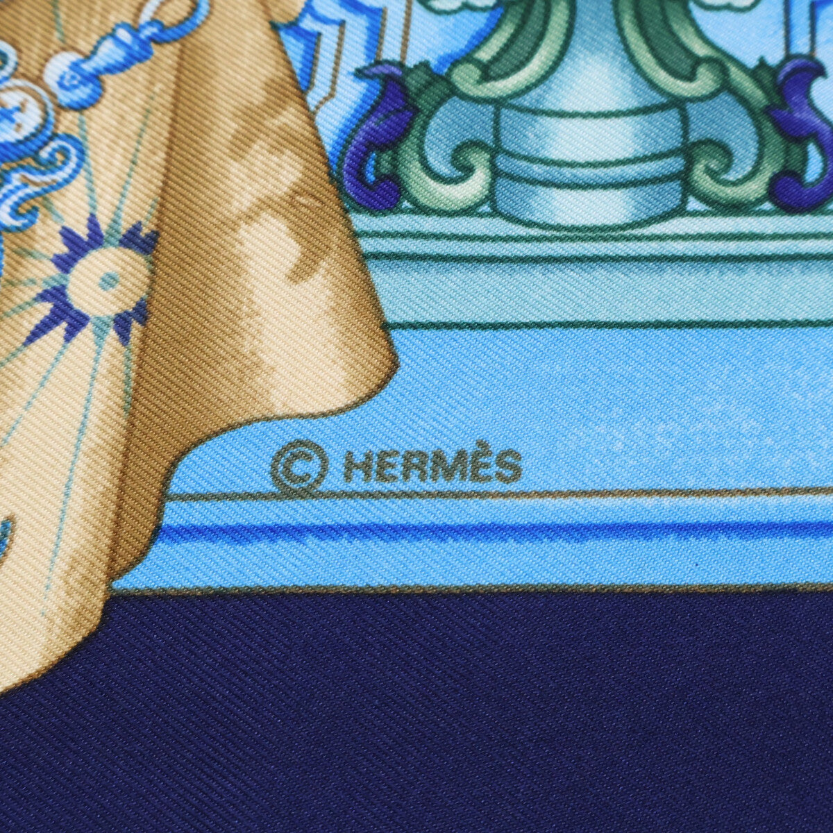HERMES エルメス AZVLEJOS シルク カレ90 スカーフ