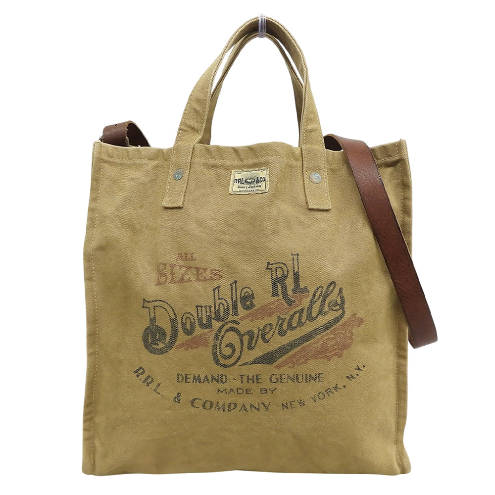 RRL ダブルアールエル 美品 キャンバス カーペンター 2WAY トートバッグ メンズ ベージュ トートバッグ