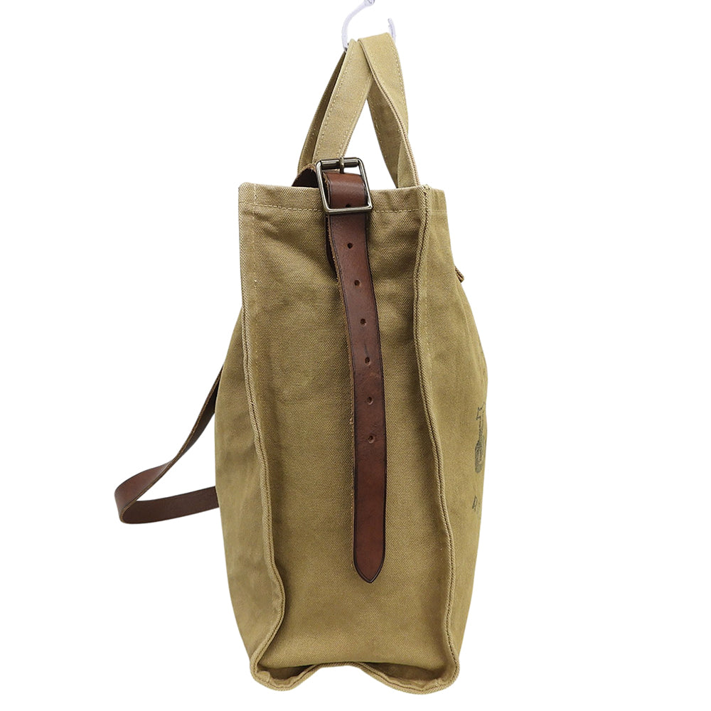 RRL ダブルアールエル 美品 キャンバス カーペンター 2WAY トートバッグ メンズ ベージュ トートバッグ