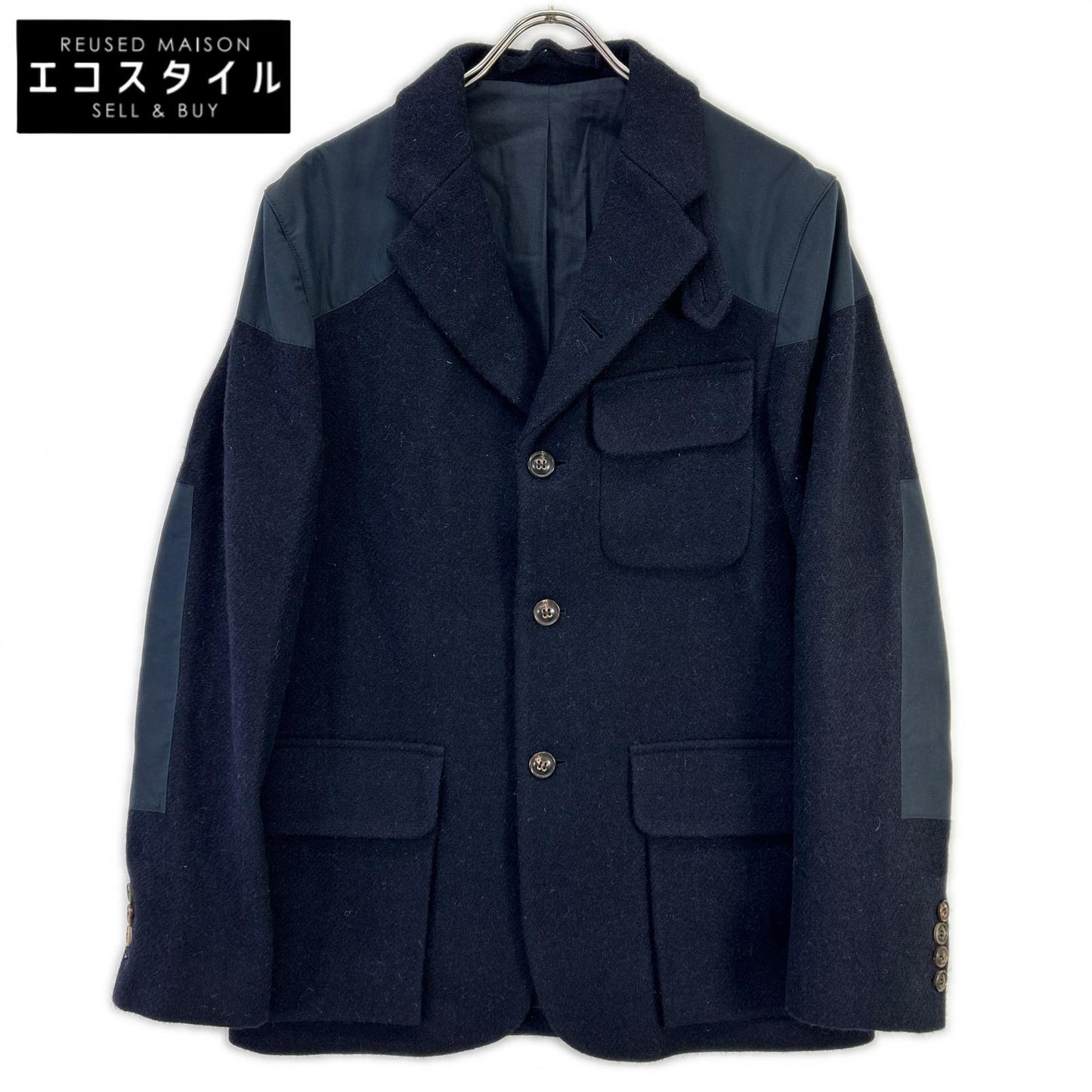 NIGEL CABOURN ナイジェルケーボン 8081180006 ネイビー ×ハリスツイード マロリージャケット ジャケット