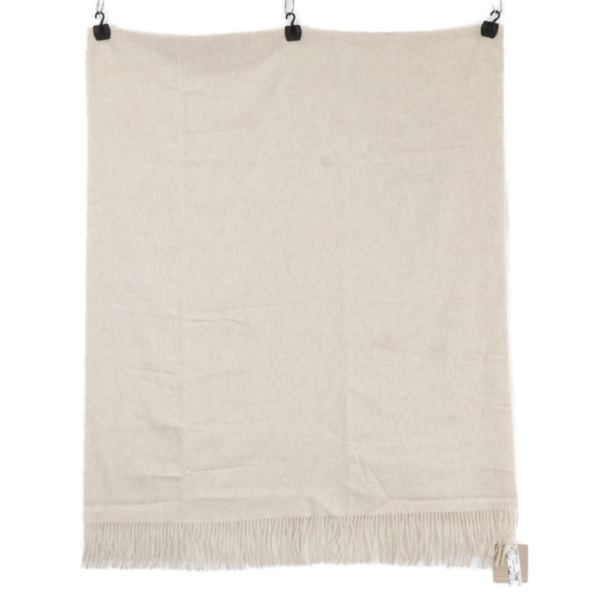 NATURAL BASIC ナチュラルベーシック 【新品同様】654-36001-B ベビーカシミヤ フリンジ マフラー