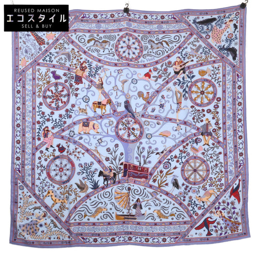 HERMES エルメス 【新品同様】H242502S-26 PEUPLE DU VENT 風の民 カシミヤ/シルク ショール ストール