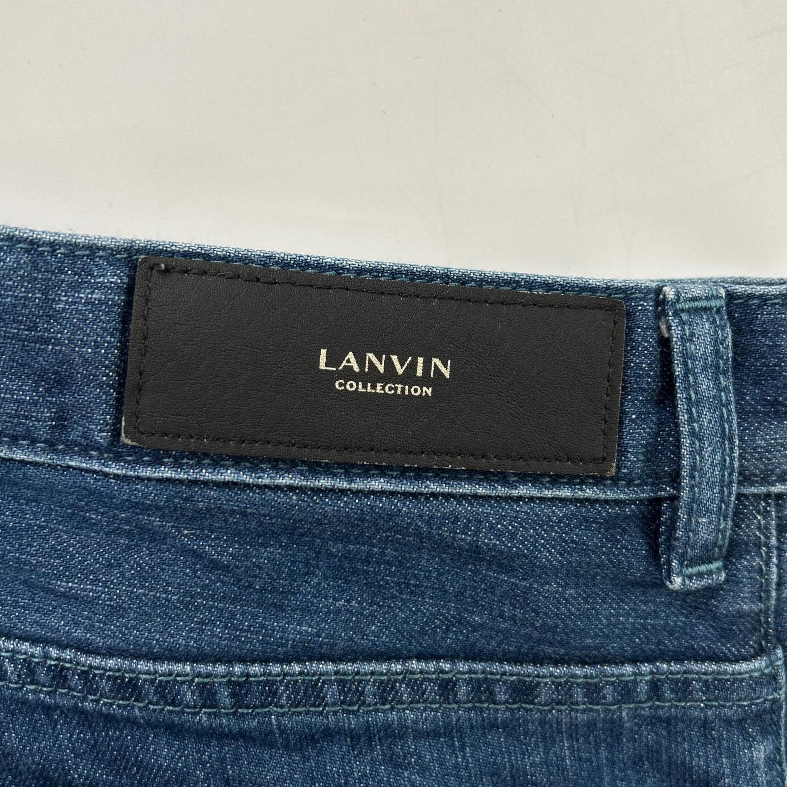 LANVIN COLLECTION ランバンコレクション インディゴブルー セルビッチ デニム ボトムス