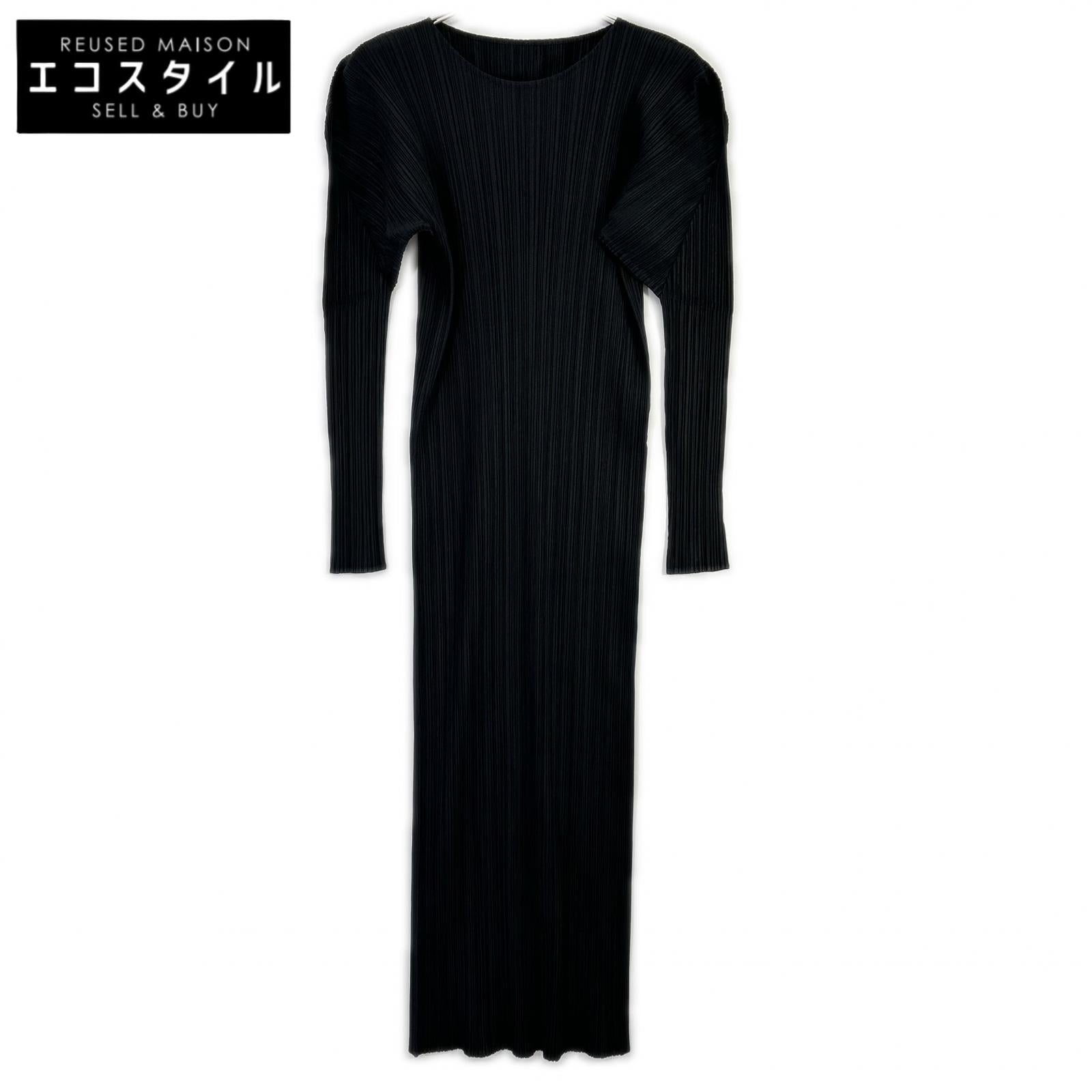 PLEATS PLEASE プリーツプリーズ PP79JH464 ブラック マキシ丈 ワンピース ワンピース