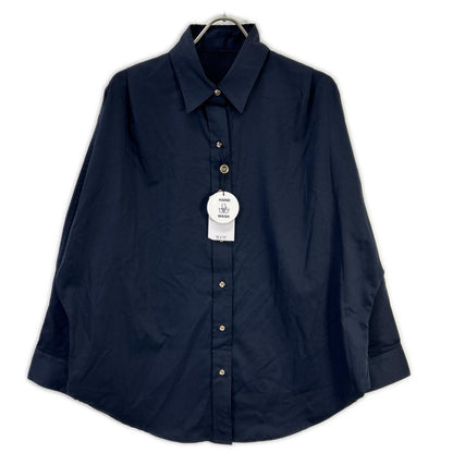 Loungedress ラウンジドレス ネイビー 金釦 長袖シャツ トップス