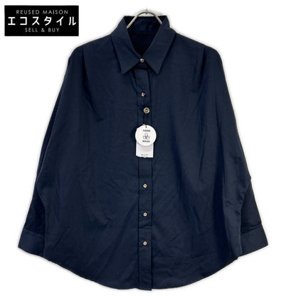 Loungedress ラウンジドレス ネイビー 金釦 長袖シャツ トップス