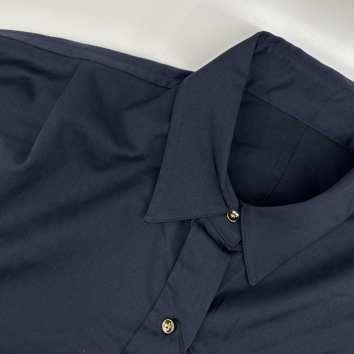 Loungedress ラウンジドレス ネイビー 金釦 長袖シャツ トップス