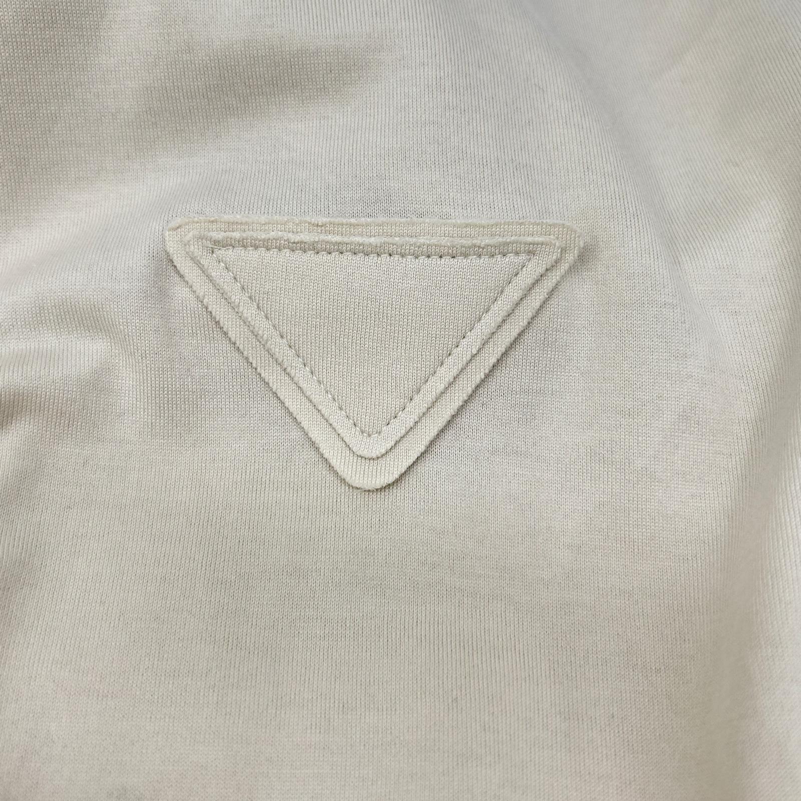 PRADA プラダ 23SS UJN852 ベージュ系 トライアングルロゴ Tシャツ トップス