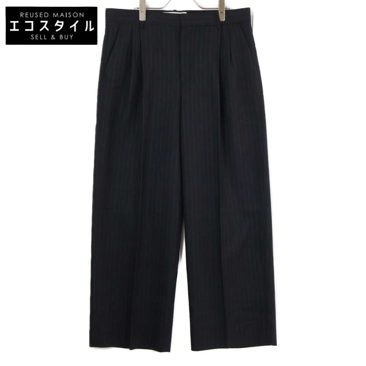 LOEWE ロエベ 【美品/国内正規】HSM1Y04W60 ストライプ ウール ワイド スラックス ボトムス