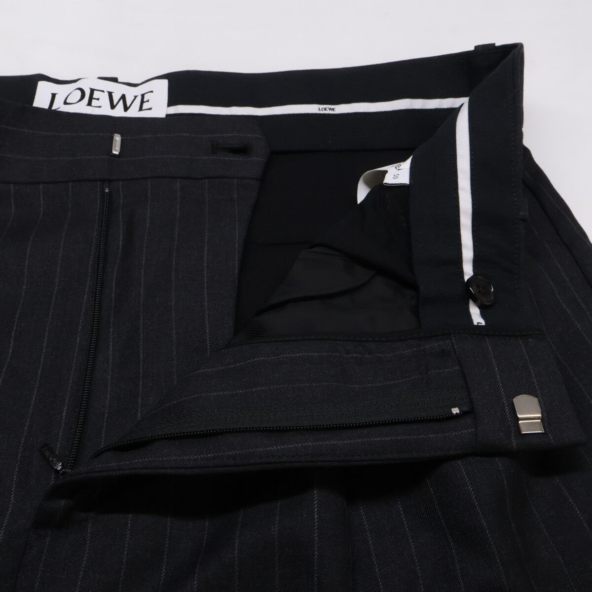 LOEWE ロエベ 【美品/国内正規】HSM1Y04W60 ストライプ ウール ワイド スラックス ボトムス