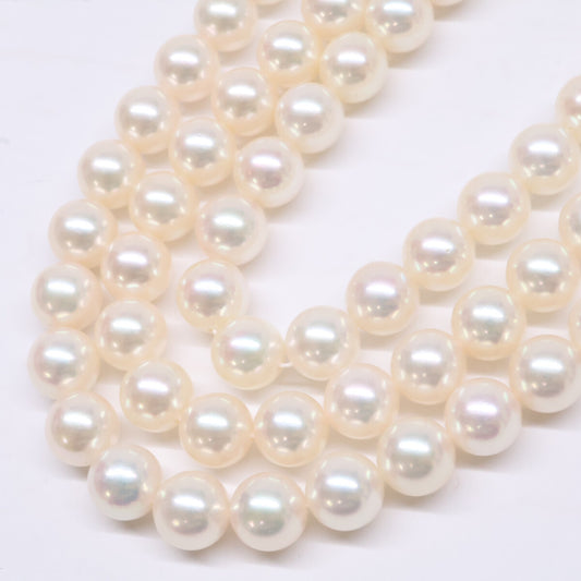 mikimoto ミキモト K14WG 7.0mm-7.5ｍｍ 3連パール ネックレス
