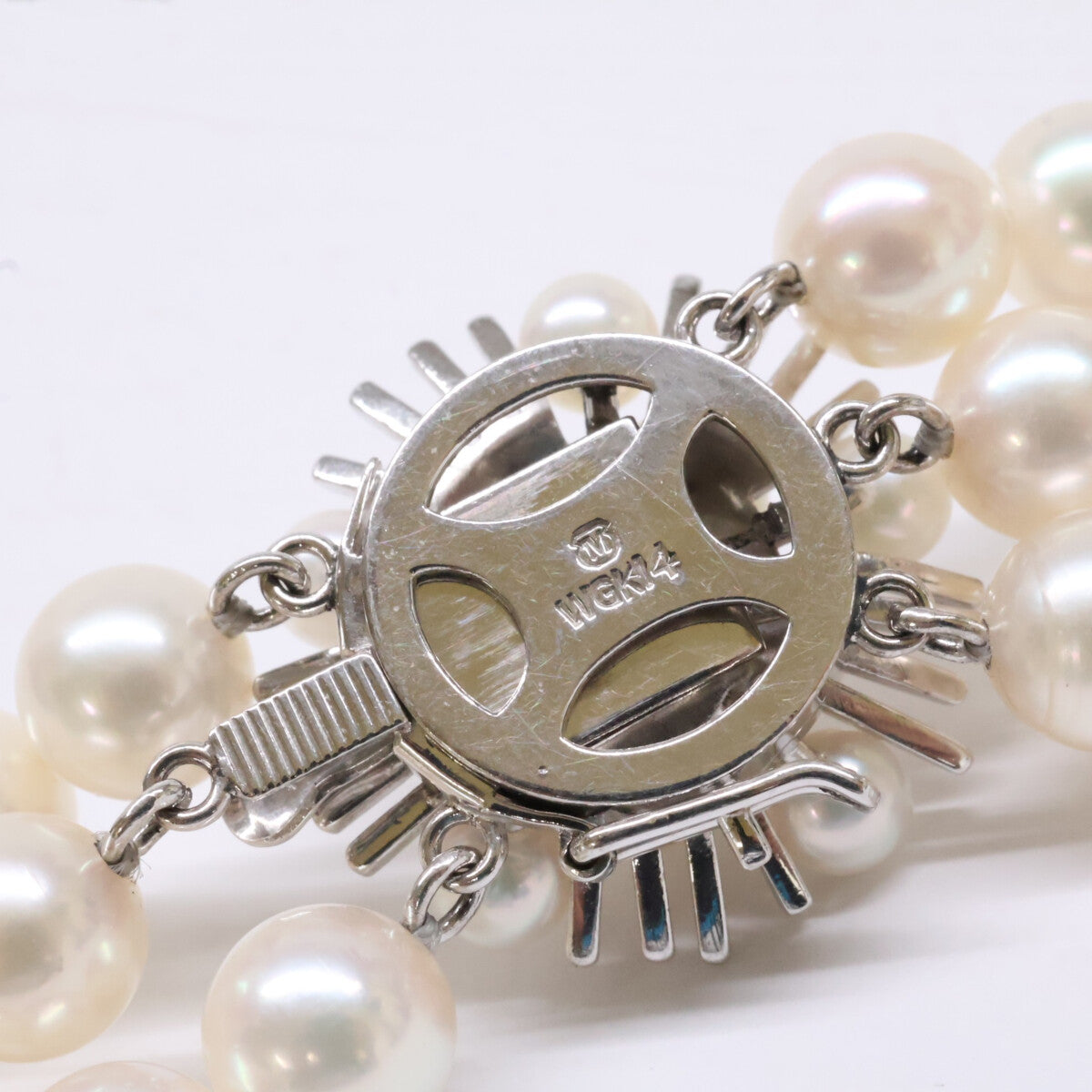 mikimoto ミキモト K14WG 7.0mm-7.5㎜ 3連パール ネックレス