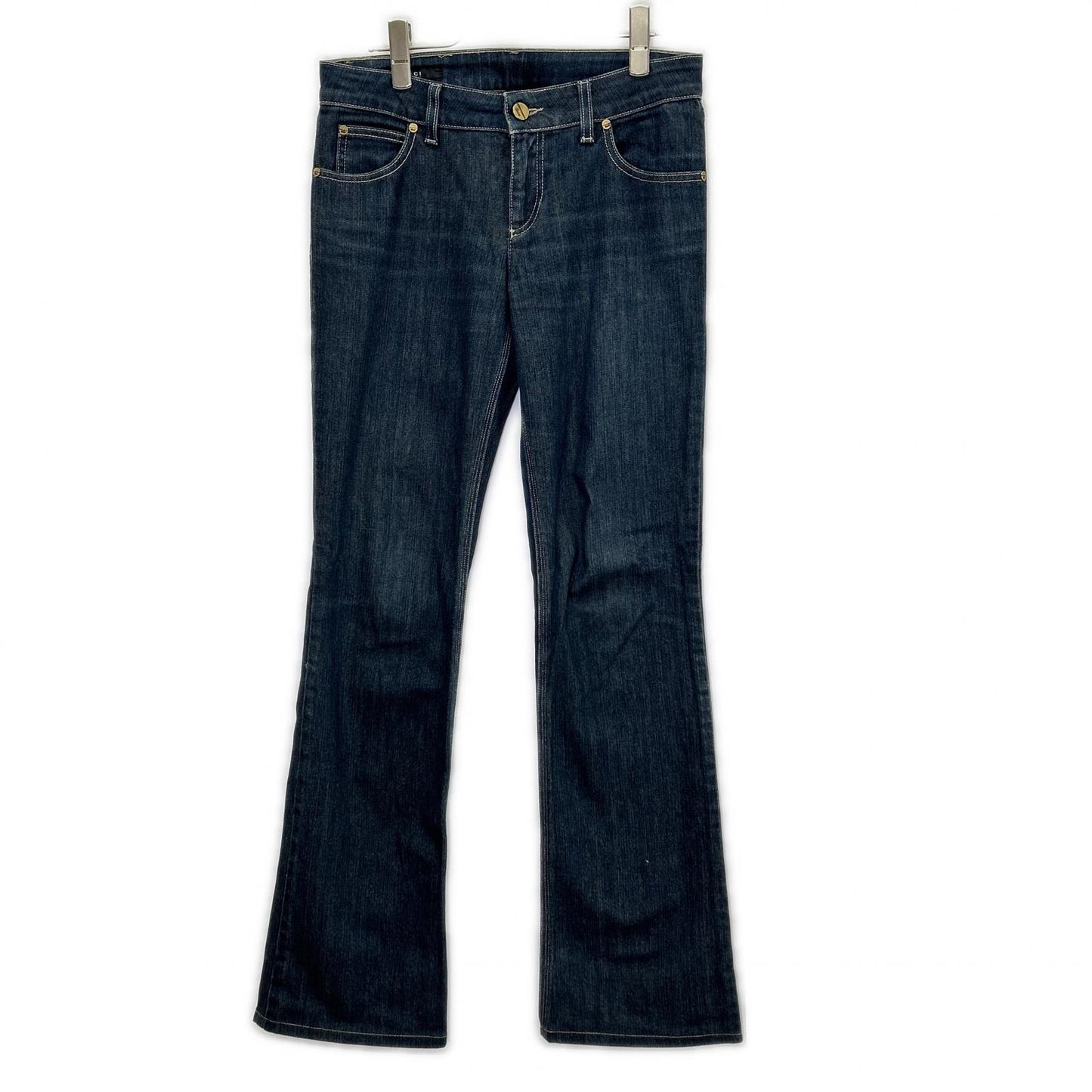 GUCCI グッチ 166643 インディゴ デニムパンツ　2006年　フレア ボトムス