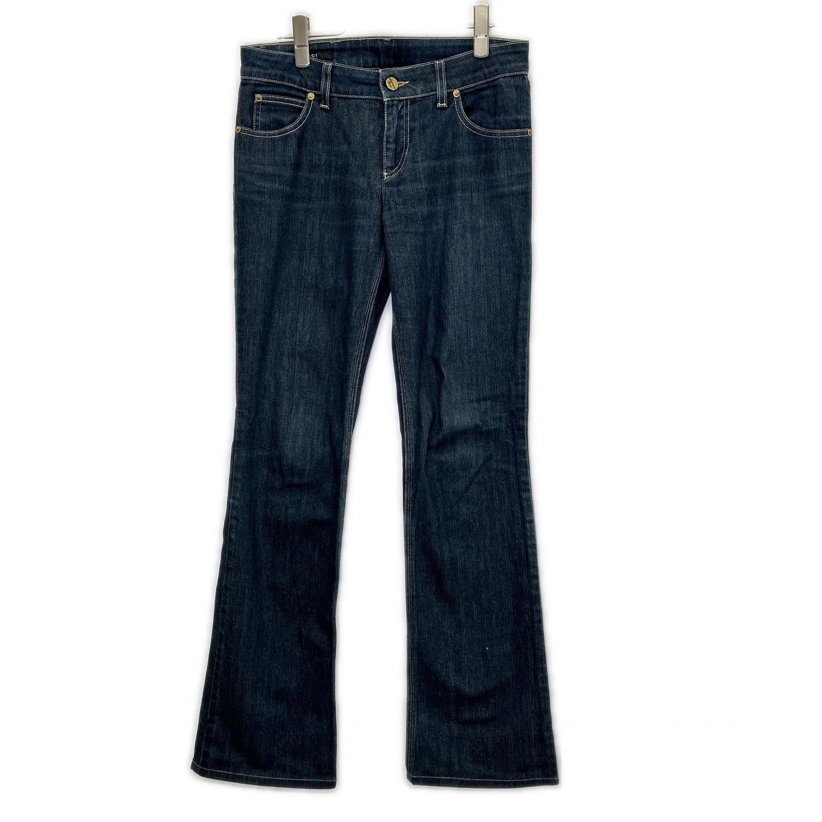 GUCCI グッチ 166643 インディゴ デニムパンツ　2006年　フレア ボトムス