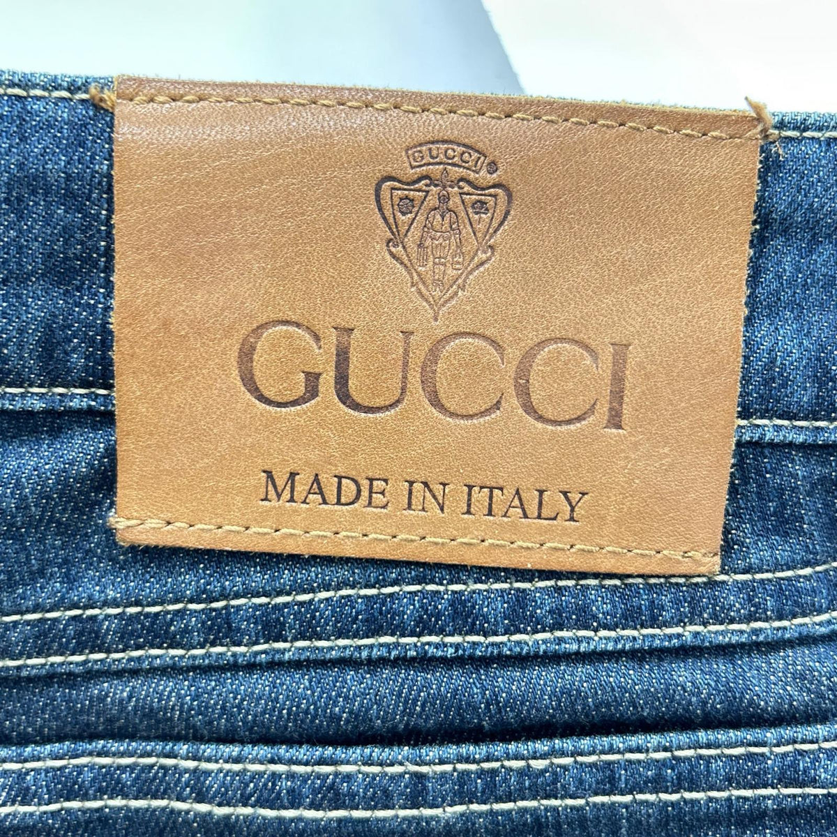 GUCCI グッチ 166643 インディゴ デニムパンツ　2006年　フレア ボトムス