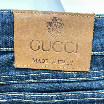 GUCCI グッチ 166643 インディゴ デニムパンツ　2006年　フレア ボトムス