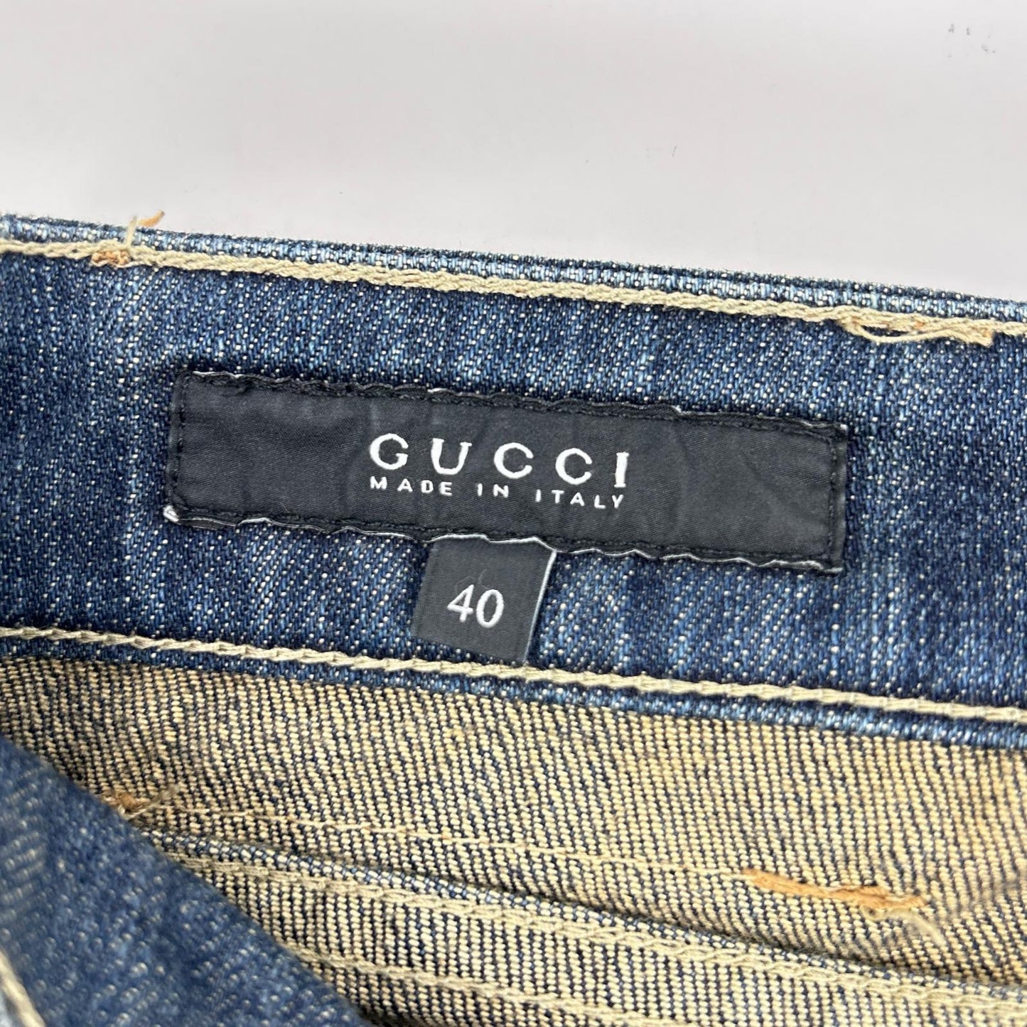 GUCCI グッチ 166643 インディゴ デニムパンツ　2006年　フレア ボトムス