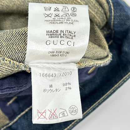 GUCCI グッチ 166643 インディゴ デニムパンツ　2006年　フレア ボトムス