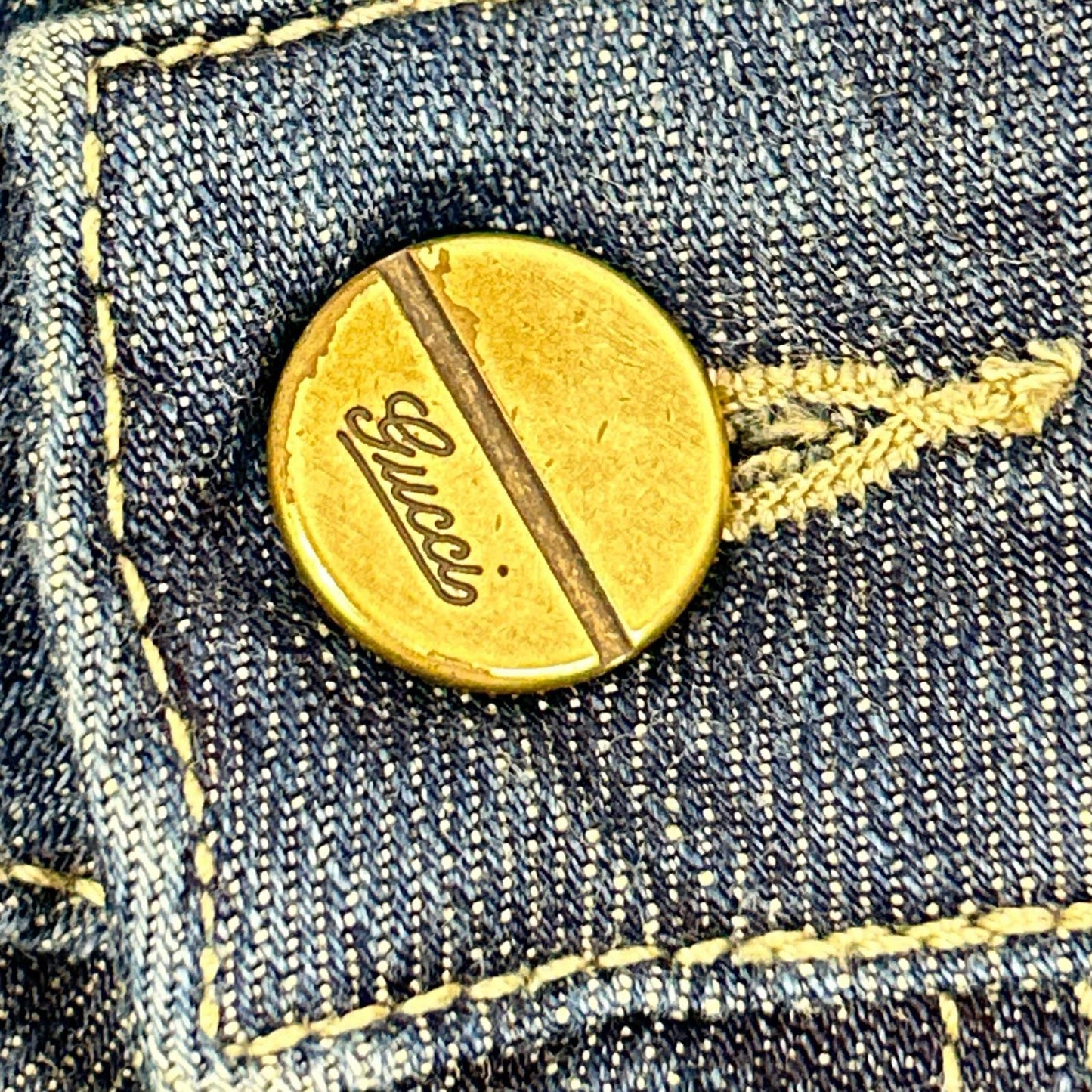 GUCCI グッチ 166643 インディゴ デニムパンツ　2006年　フレア ボトムス