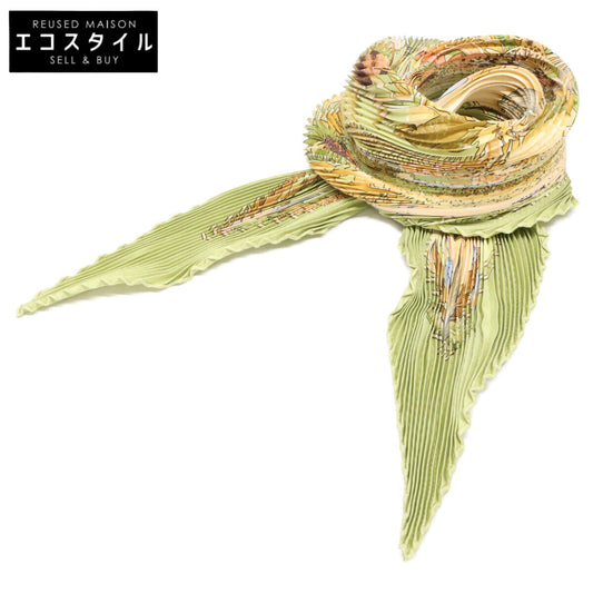 HERMES excellent condition Amazonia silk pleated Carre scarf
