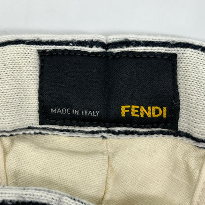FENDI フェンディ 12年製 アイボリー リネン パンツ ボトムス