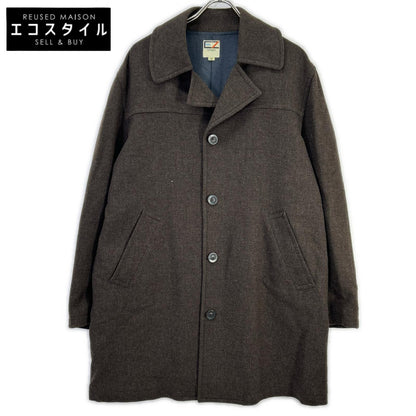 E.Z BY ZEGNA イージーバイゼニア ブラウン ラムウール シングルボタン コート コート