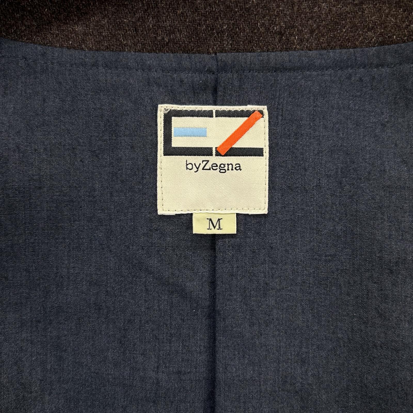E.Z BY ZEGNA イージーバイゼニア ブラウン ラムウール シングルボタン コート コート