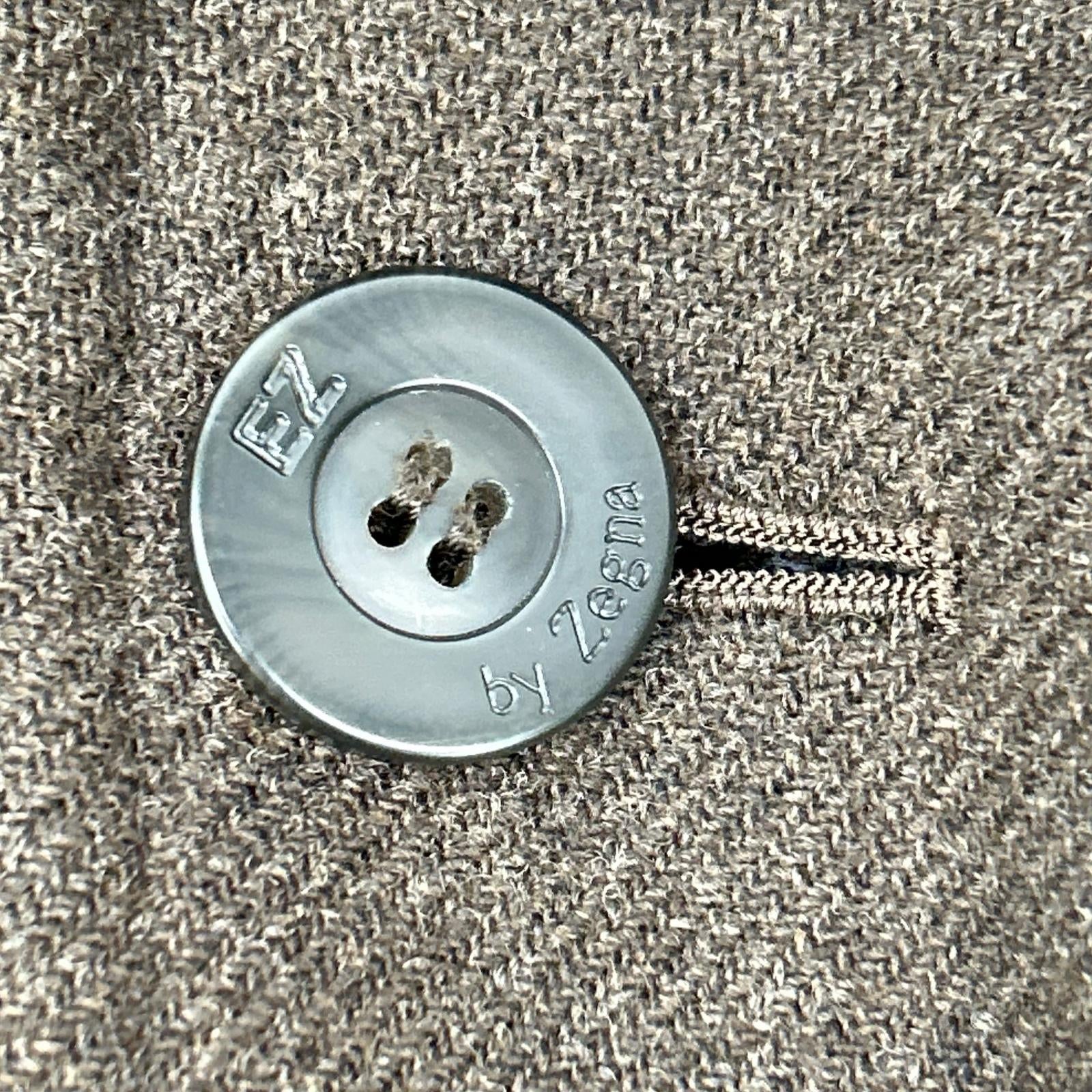 E.Z BY ZEGNA イージーバイゼニア ブラウン ラムウール シングルボタン コート コート