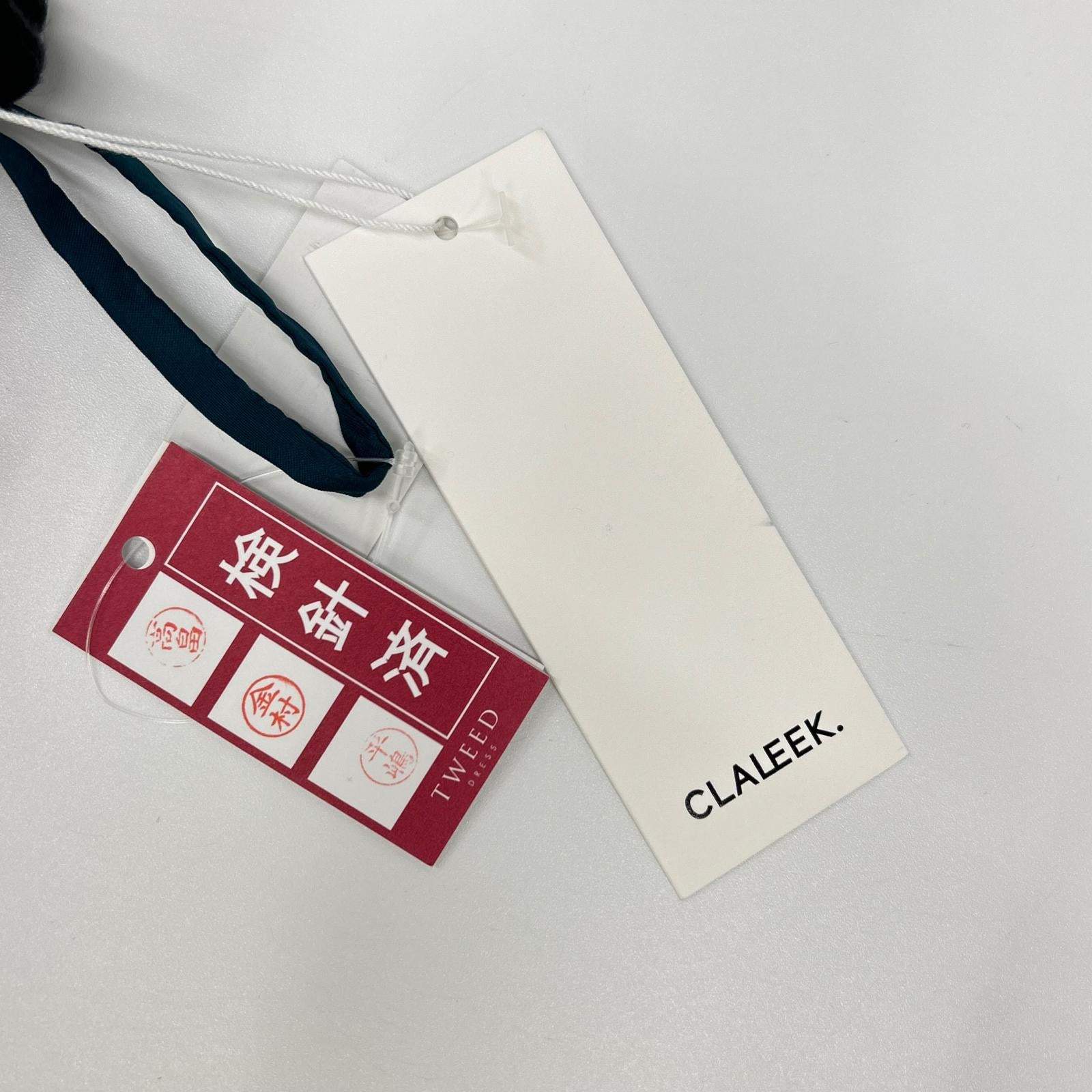 CLALEEK クラリーク 新品未使用 Vネック サテン ノースリーブドレス ワンピース