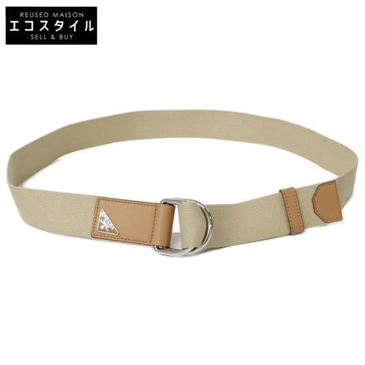 PRADA プラダ 【美品】2CN028 トライアングルロゴプレート キャンバス ベルト