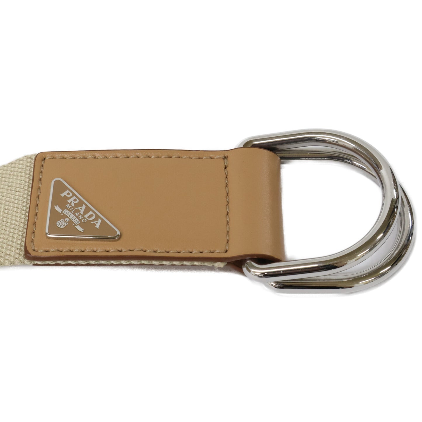 PRADA プラダ 【美品】2CN028 トライアングルロゴプレート キャンバス ベルト