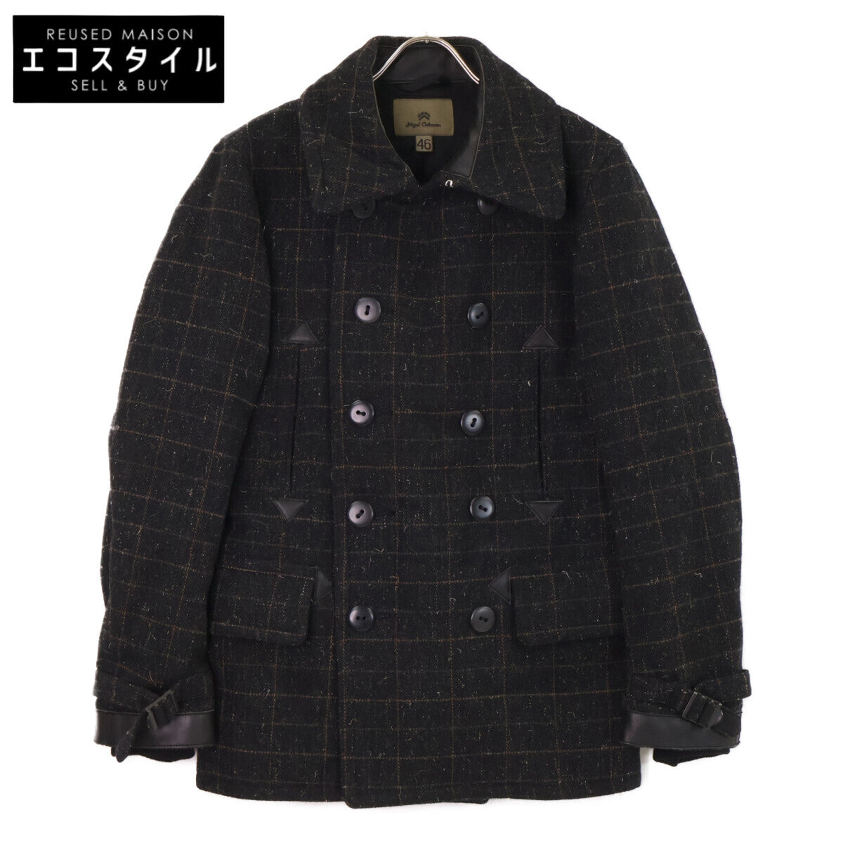 NIGEL CABOURN ナイジェルケーボン 8080000002 MILITARY PEA COAT チェック ミリタリー ピー コート