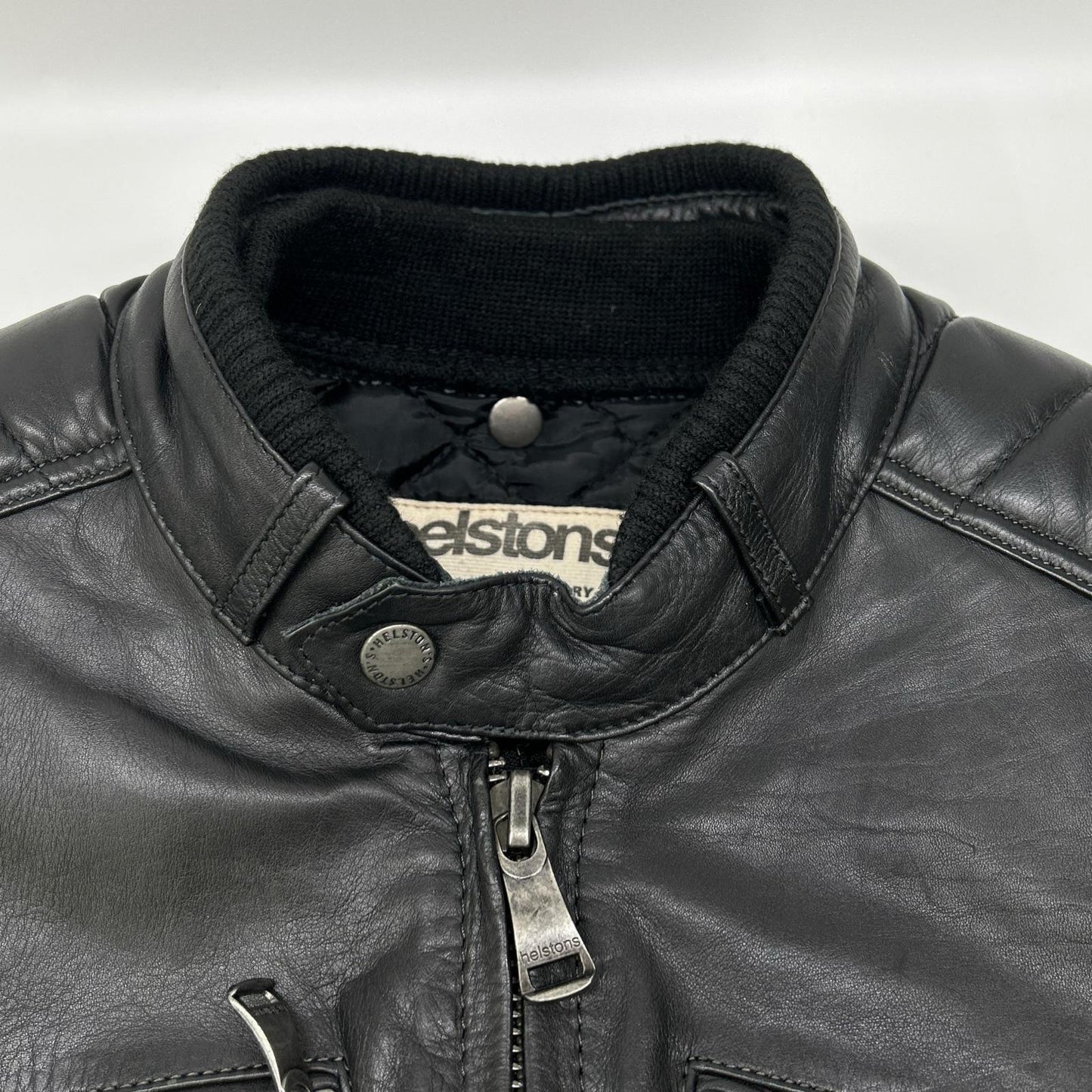 helstons ヘルストン ブラック レザー ジャケット ジャケット