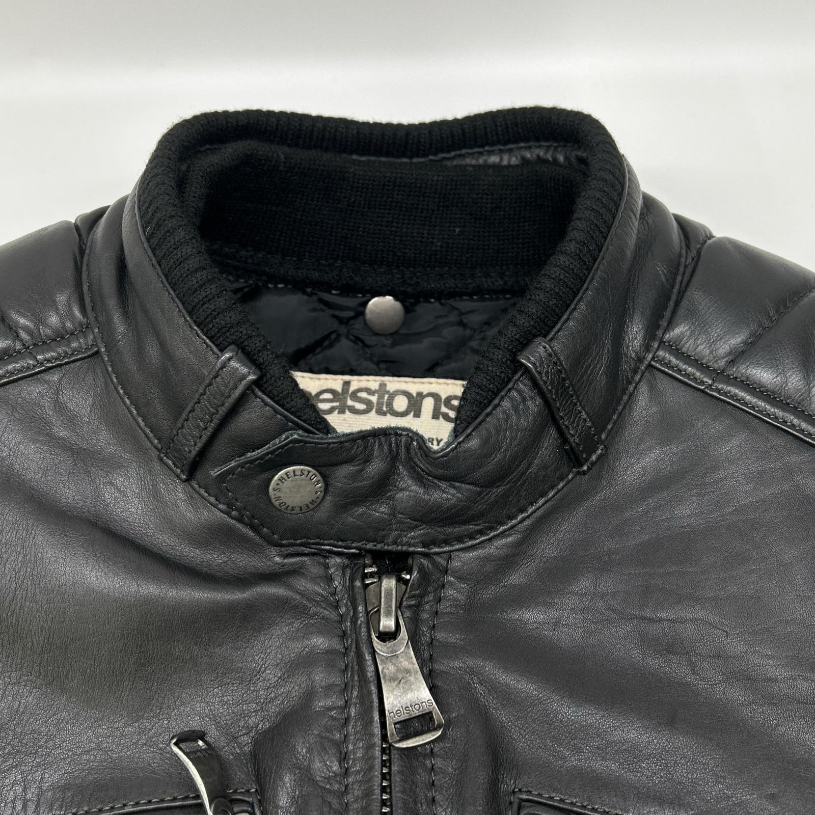 helstons ヘルストン ブラック レザー ジャケット ジャケット