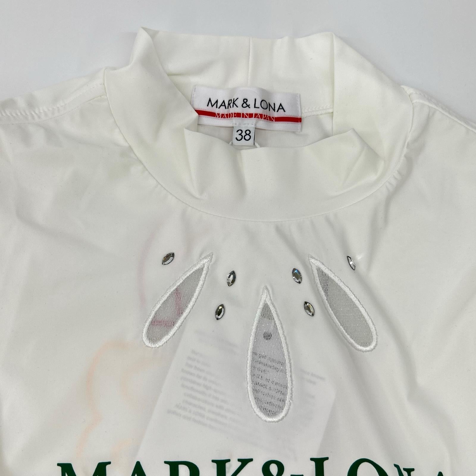 MARK&LONA マークアンドロナ ホワイト モックネック カットソー トップス