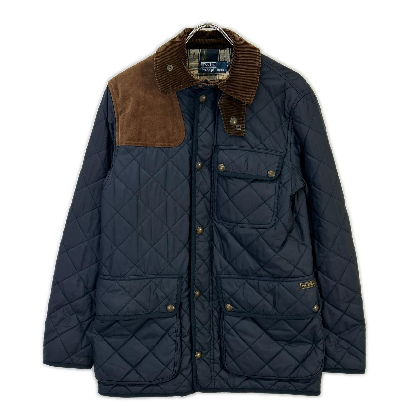 POLObyRalphLauren ポロラルフローレン ネイビー 00S 襟コーデュロイ キルティングジャケット ジャケット