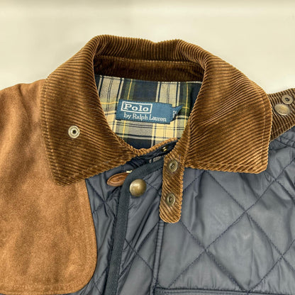 POLObyRalphLauren ポロラルフローレン ネイビー 00S 襟コーデュロイ キルティングジャケット ジャケット