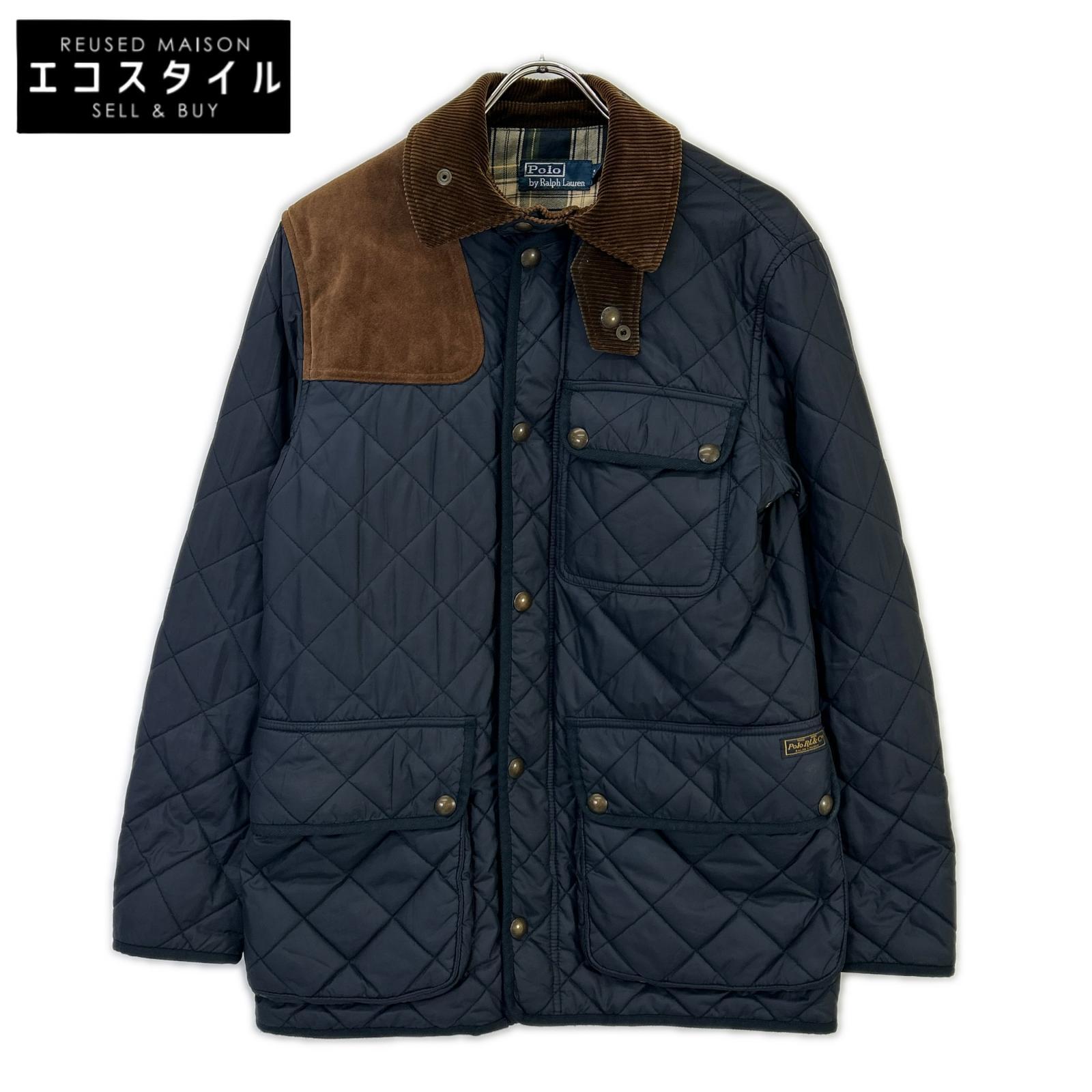 POLObyRalphLauren ポロラルフローレン ネイビー 00S 襟コーデュロイ キルティングジャケット ジャケット