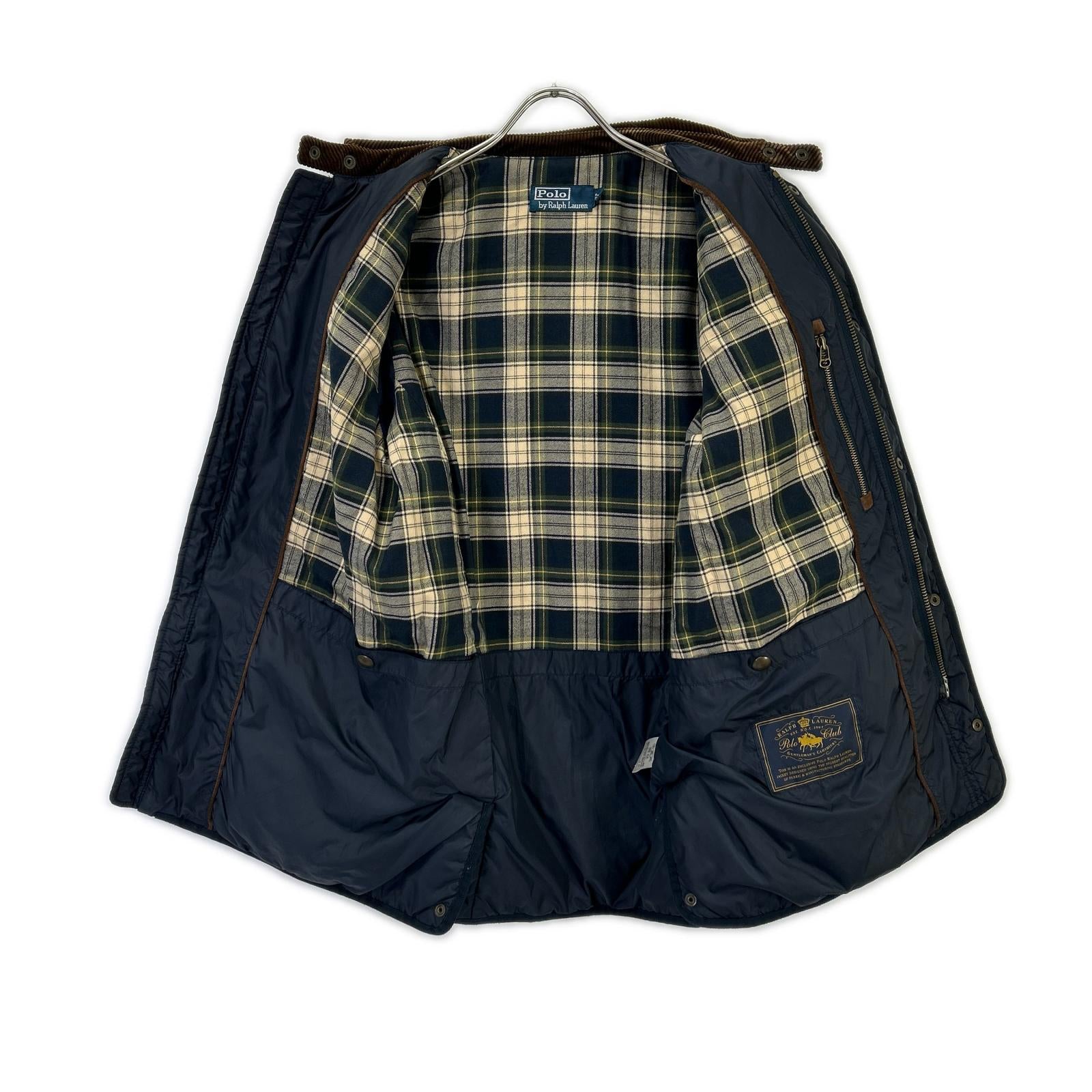 POLObyRalphLauren ポロラルフローレン ネイビー 00S 襟コーデュロイ キルティングジャケット ジャケット