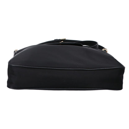 PRADA プラダ 新品同様 1BH933 トライアングルロゴ テスートナイロン x サフィアーノ ショルダーバッグ