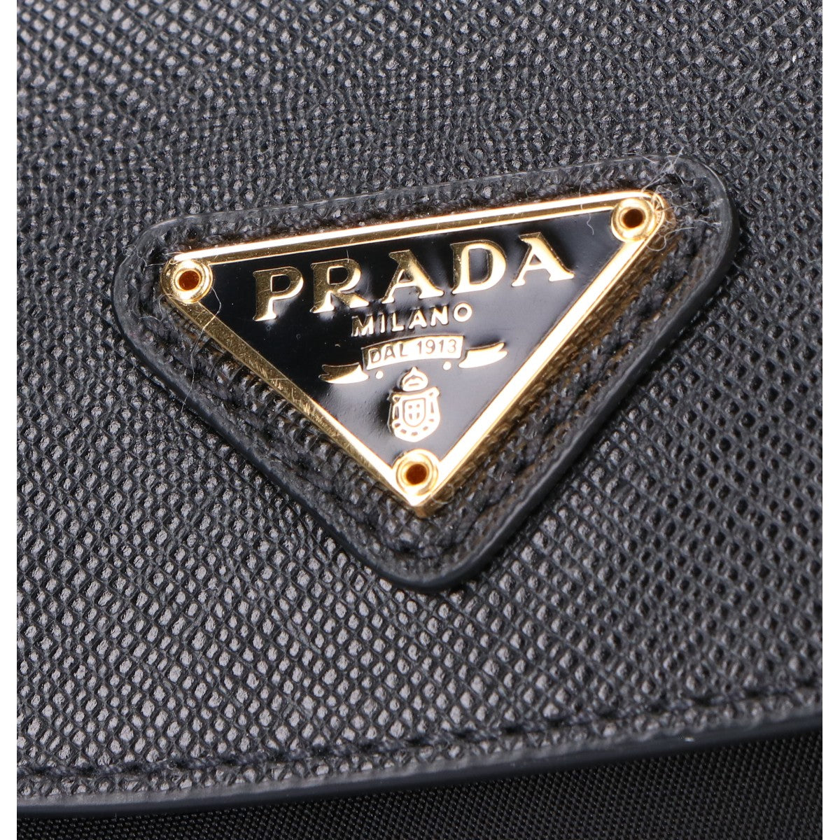 PRADA プラダ 新品同様 1BH933 トライアングルロゴ テスートナイロン x サフィアーノ ショルダーバッグ