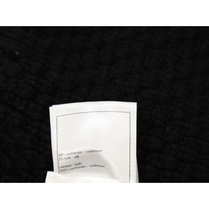 CHANEL シャネル 【美品/国内正規/24AW】P77879K11261 ココマーク カシミヤｘシルク ベルト付 ニット ガウンジャケット ジャケット