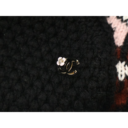 CHANEL シャネル 【美品/国内正規/24AW】P77879K11261 ココマーク カシミヤｘシルク ベルト付 ニット ガウンジャケット ジャケット